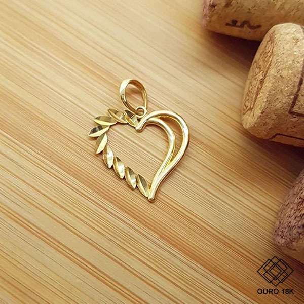 Pingente Coração Ouro 18k