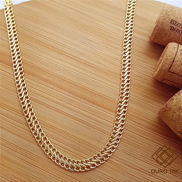 Cordão Malha Lacraia Ouro 18k