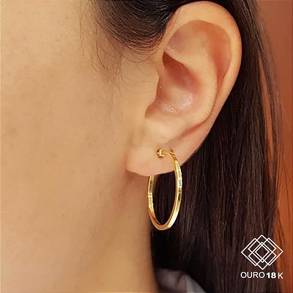 Brinco Bold Argola Ouro 18k