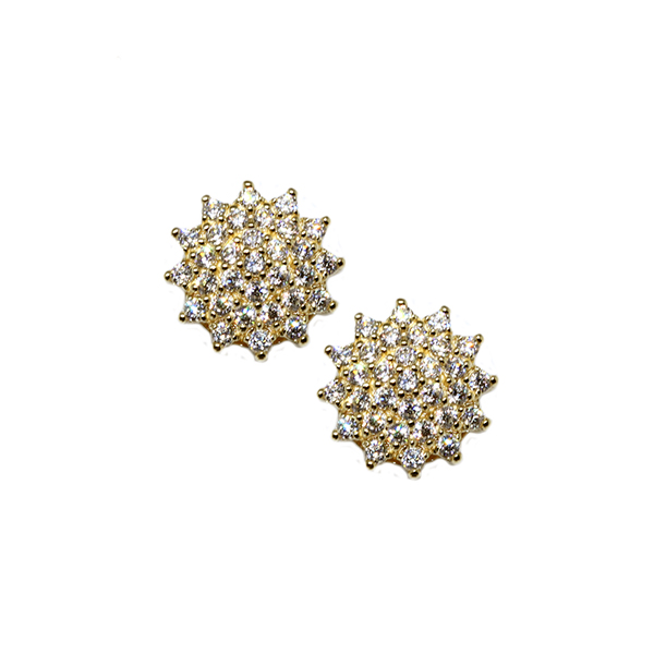 Brinco Chuveiro Ouro 18k Moissanite