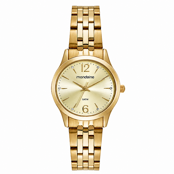 Relógio Feminino Dourado Mondaine