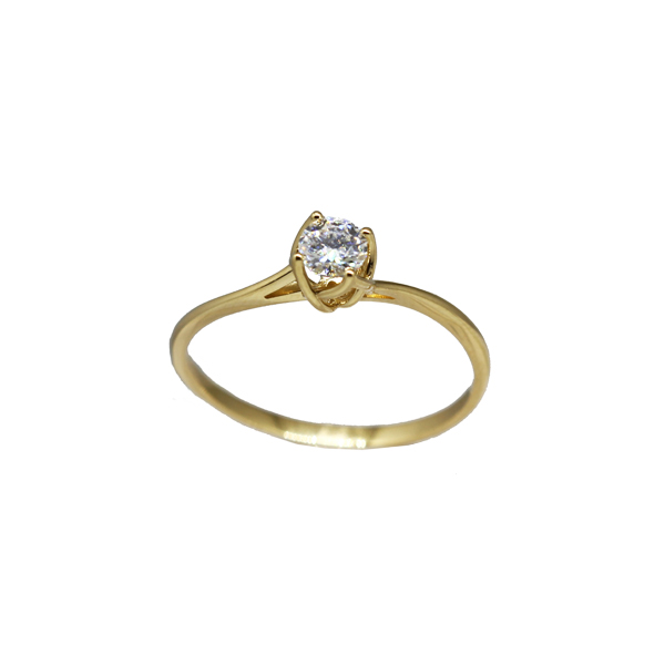 Anel Solitário Ouro 18k Moissanite