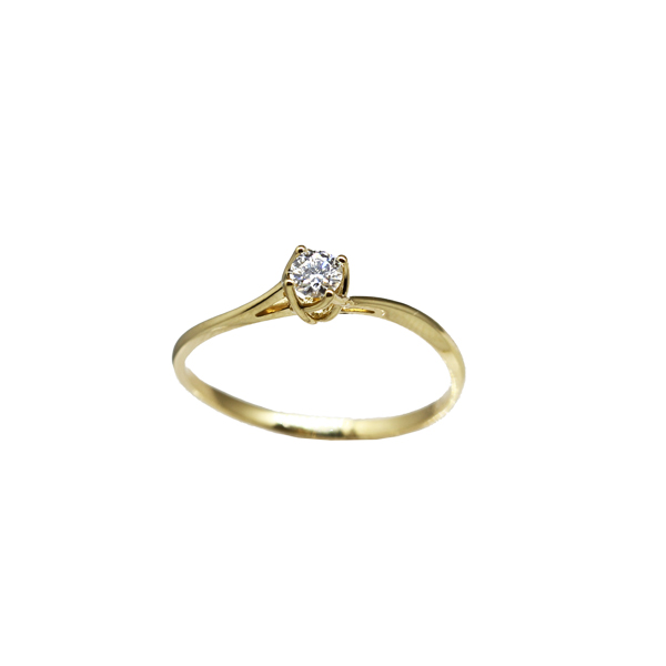 Anel Solitário Ouro 18k Moissanite