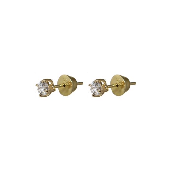 Brinco Ponto de Luz Ouro 18k Moissanite