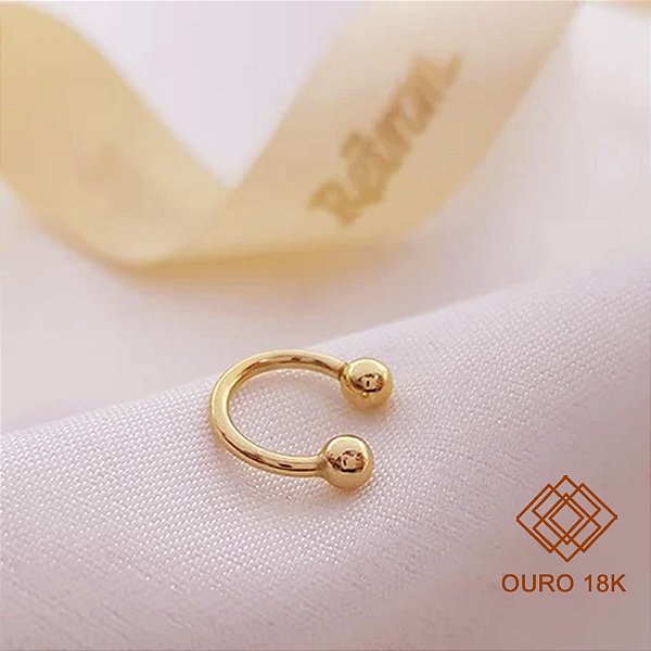 Piercing Ferradura Ouro 18k