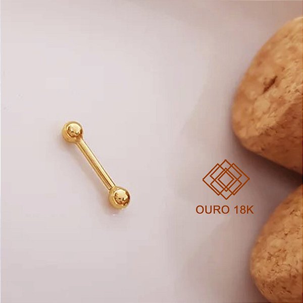 Piercing Tragus Ouro 18k