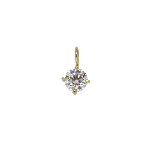 Pingente Ponto de Luz Ouro 18k e Moissanite 4,3mm