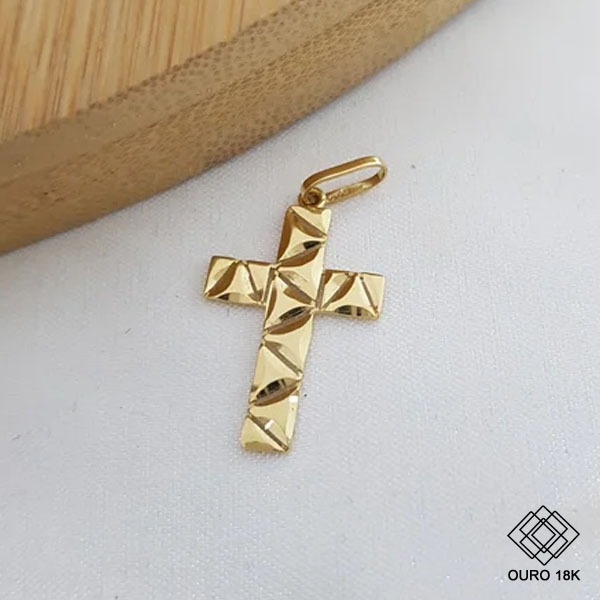 Pingente Cruz Ouro 18k