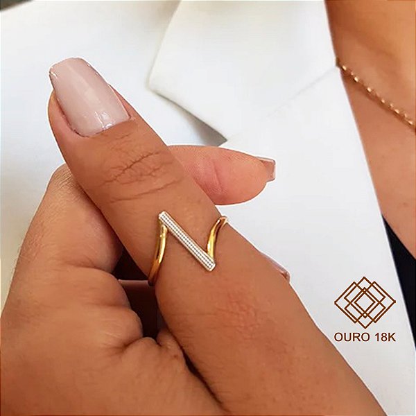 Anel Z Ouro 18k