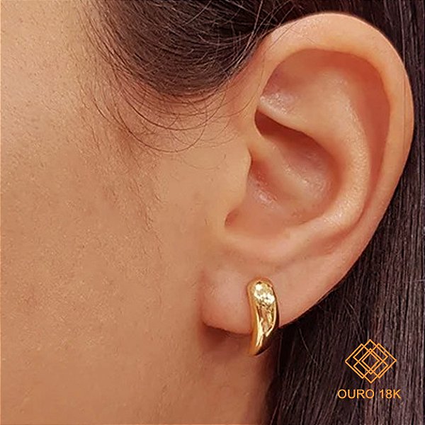 Brinco Bold Gota Ouro 18k