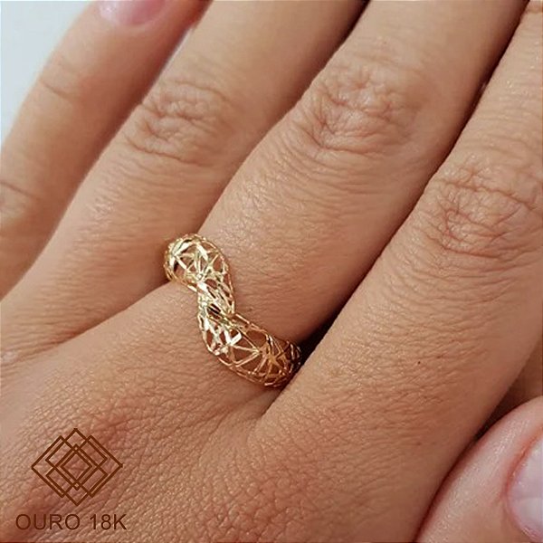 Anel Filigrana Ouro 18k