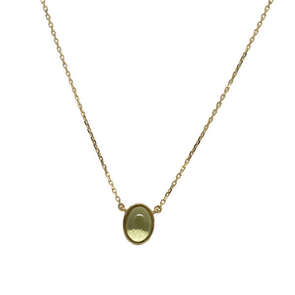 Gargantilha Cabochão Ouro 18k Quartzo Green Gold