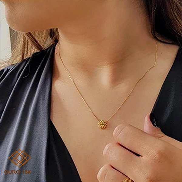 Gargantilha Esferas Ouro 18k