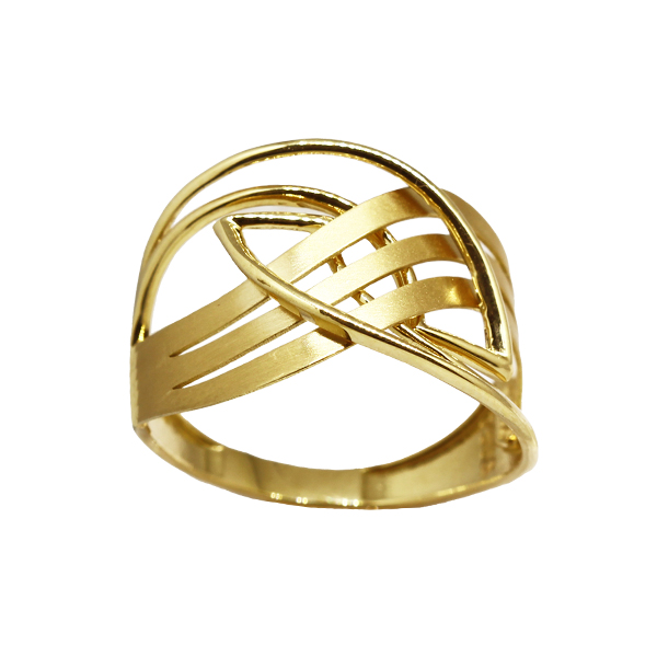 Anel Trançado Ouro 18k