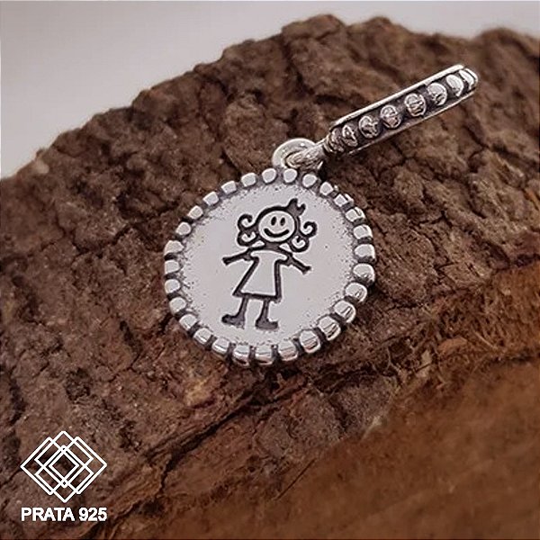 Pingente Menina Prata 925