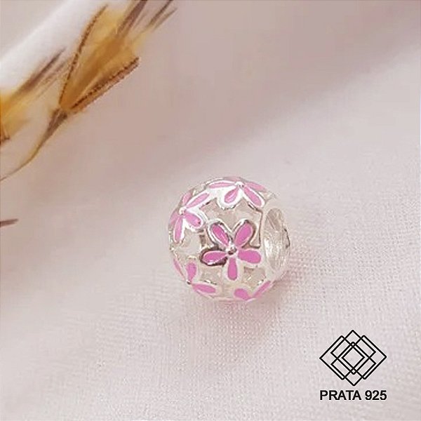 Pingente Berloque Flores Prata 925