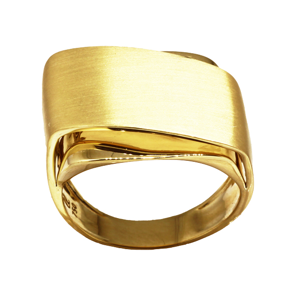 Anel Bold Quadrado Ouro 18k