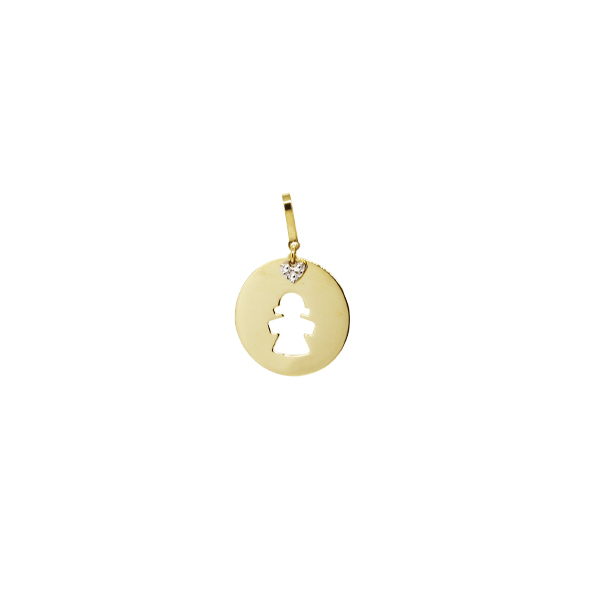 Pingente Menina Ouro 18k