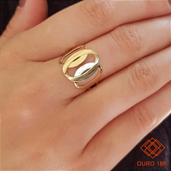 Anel Bold Elos Ouro 18k