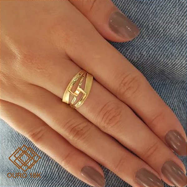 Anel Aros Ouro 18k