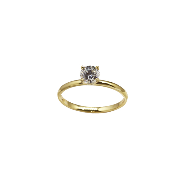 Anel Solitário Ouro 18k - Diamante Laboratório 70 Pts