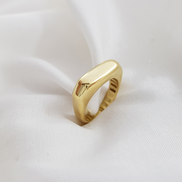 Anel Quadrado Bold Ouro 18k