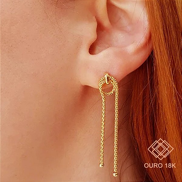Brinco Milano Nó Ouro 18k