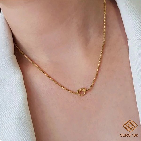 Gargantilha Milano Nó Ouro 18k
