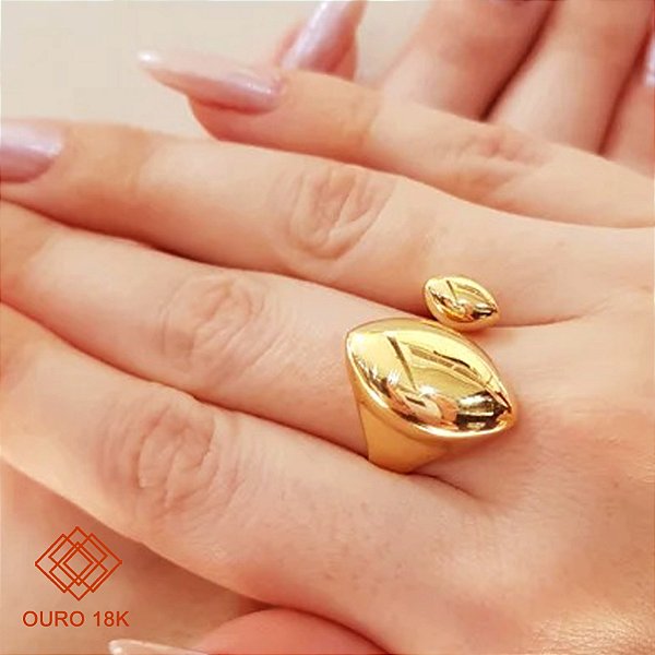 Anel Bold Gotas Ouro 18k