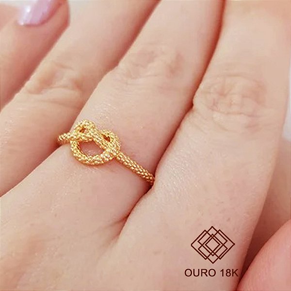 Anel Milano Nó Ouro 18k