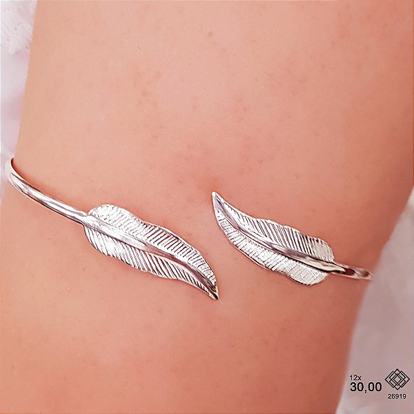 Bracelete Folhas Prata 925