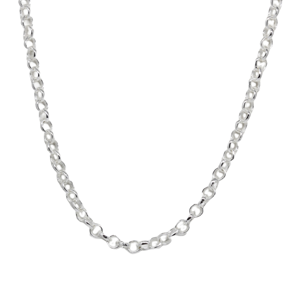 Cordão Elo Português Prata 925- 45cm