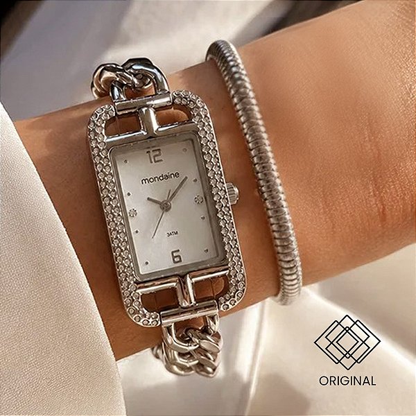Relógio Mondaine Feminino Prata