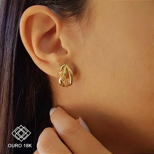 Brinco Filigrana Ouro 18k