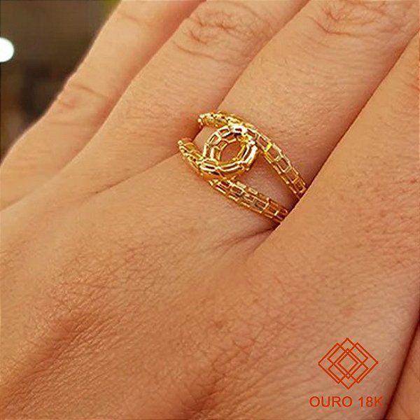 Anel Torcido Filigrana Ouro 18k