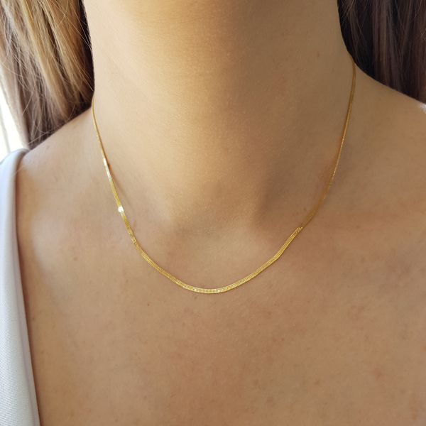 Gargantilha Veneziano Triplo Ouro 18k - 45 cm