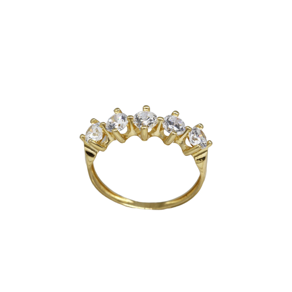 Anel Aparador Ouro 18K Zircônia