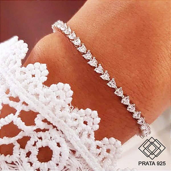 Pulseira Riviera Prata 925 Zircônias