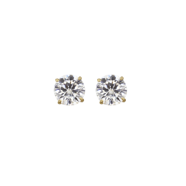 Brinco Ponto de Luz Ouro 18k e Moissanite