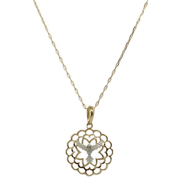 Kit Cordão Ouro 18k + Pingente Espírito Santo Ouro 18k