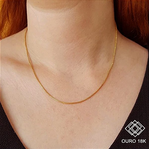 Cordão Rabo de Rato Ouro 18k - 45cm