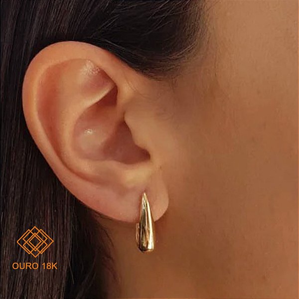 Brinco Argola Vazado Ouro 18k