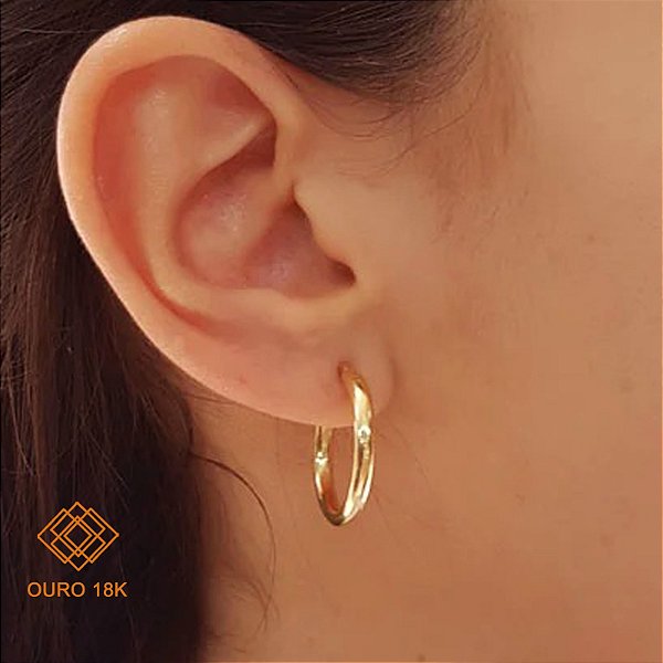 Brinco Argola Ouro 18k