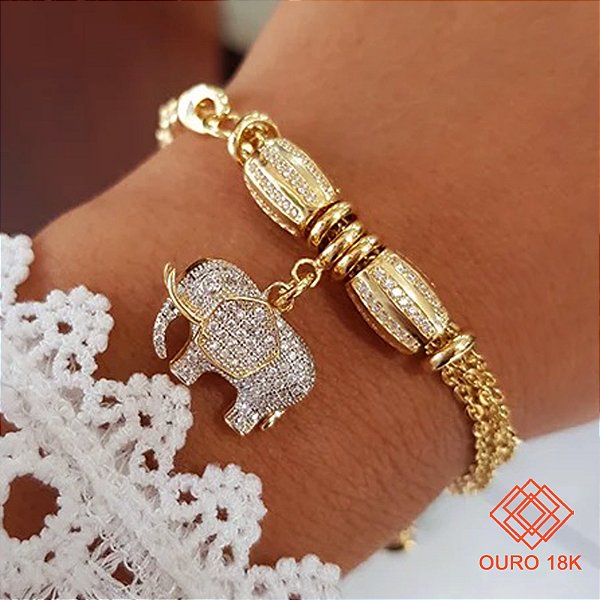 Pulseira Berloques Ouro 18k