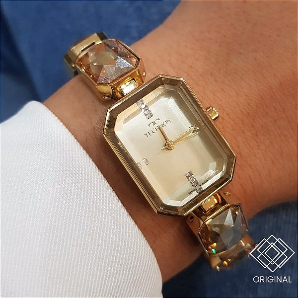 Relógio Feminino Technos Crystal Dourado 2036mtt/1d
