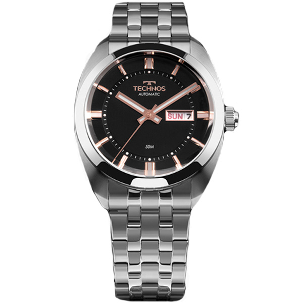 Relógio Technos Automático Masculino Prata