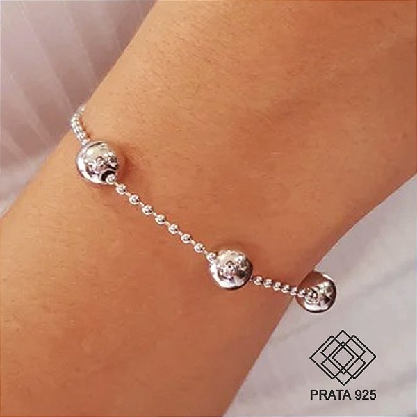 Pulseira Esferas Prata 925