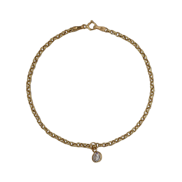 Kit Pulseira Ouro 18k + Pingente Ponto de Luz Ouro 18k