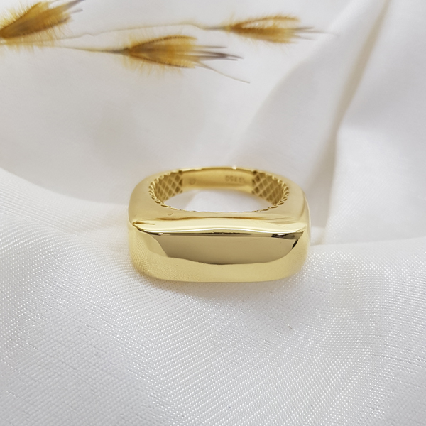 Anel Bold Quadrado Ouro 18k