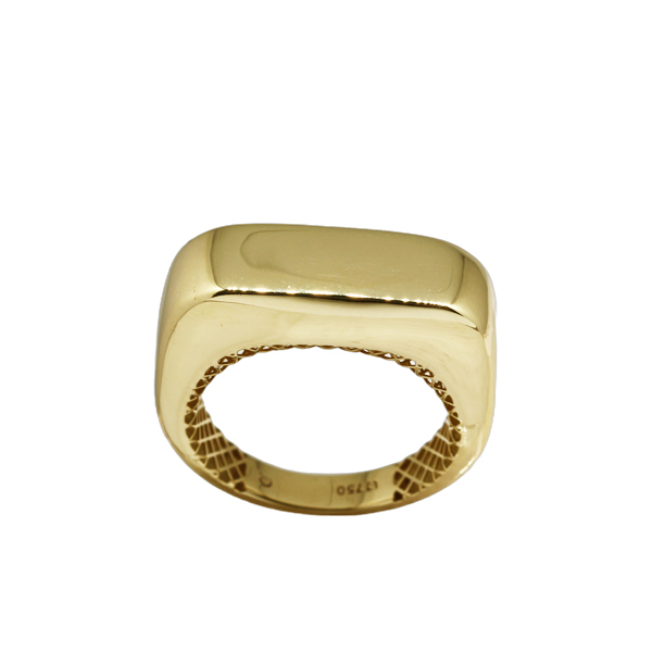 Anel Bold Quadrado Ouro 18k